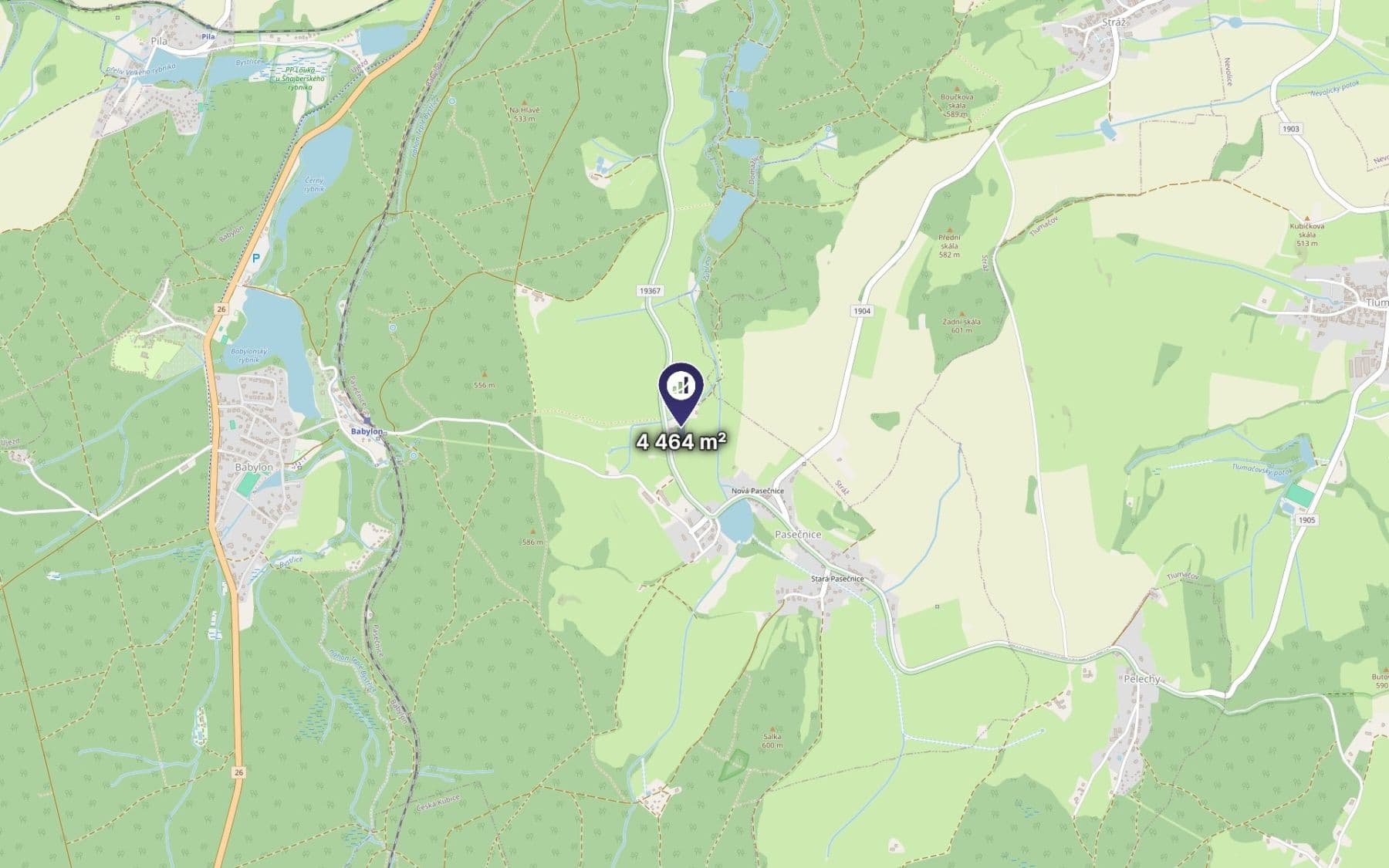Prodej pozemku 1.786 m², Pasečnice, Plzeňský kraj Prodej pozemku 1.786 m², Pasečnice, Plzeňský kraj