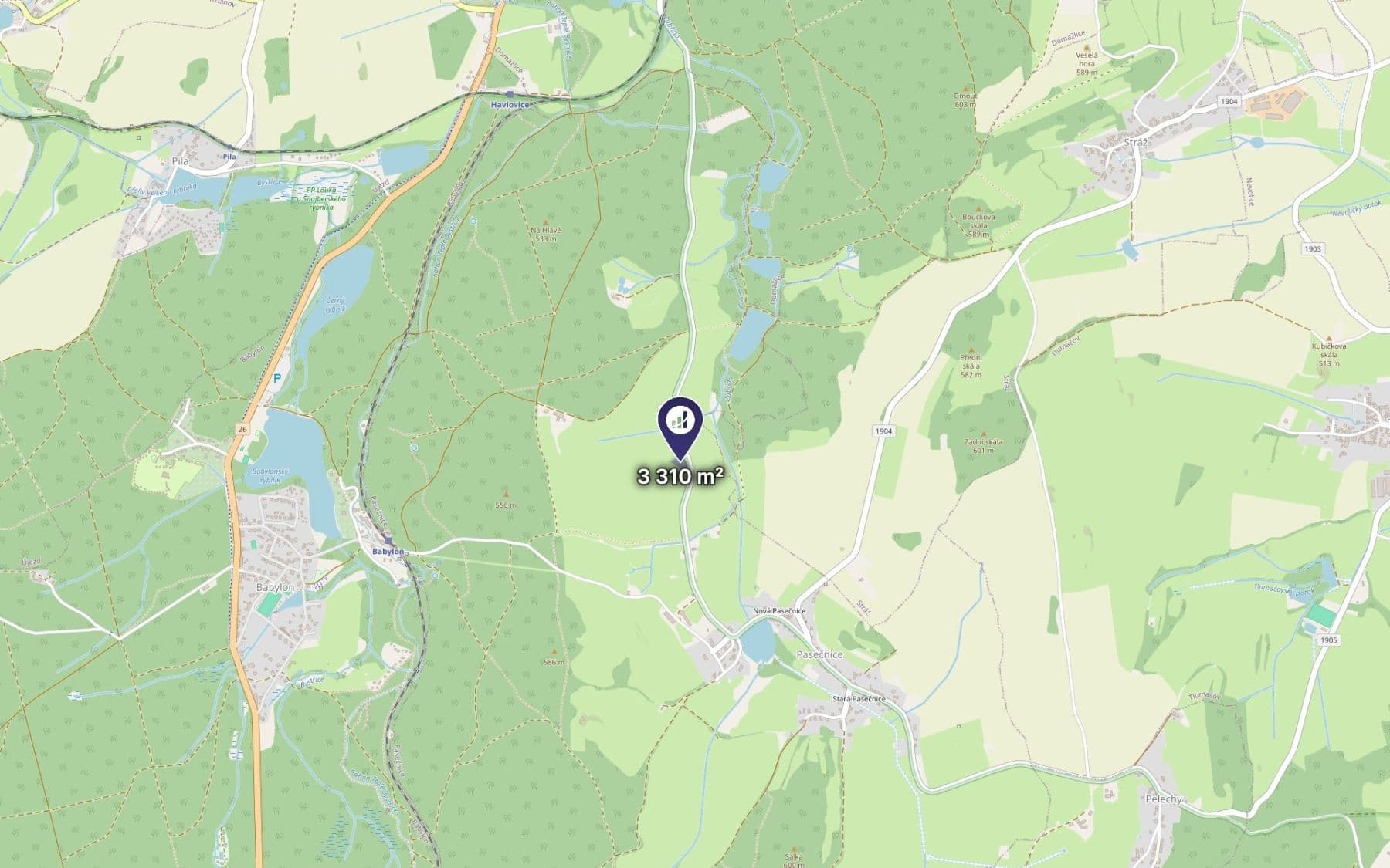 Prodej pozemku 1.655 m², Pasečnice, Plzeňský kraj Prodej pozemku 1.655 m², Pasečnice, Plzeňský kraj