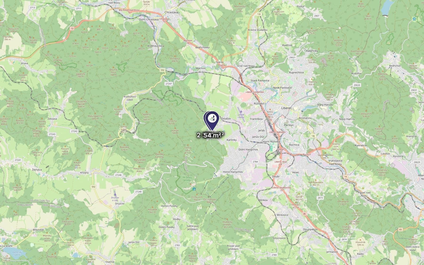Prodej pozemku 2.444 m², Liberec, Liberecký kraj Prodej pozemku 2.444 m², Liberec, Liberecký kraj