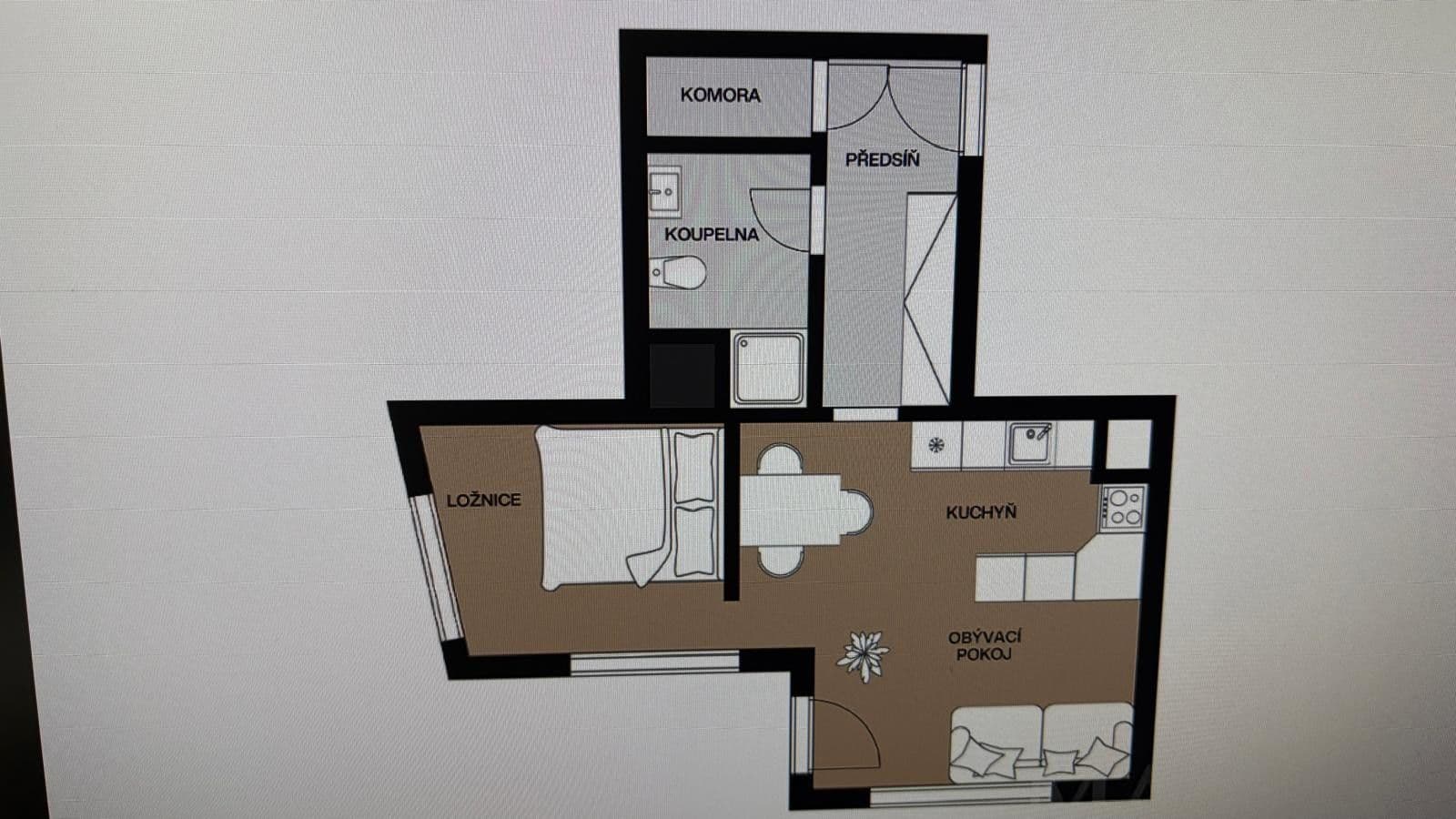 Pronájem bytu 1+kk 37 m², Stočesova, Praha, Praha Pronájem bytu 1+kk 37 m², Stočesova, Praha, Praha