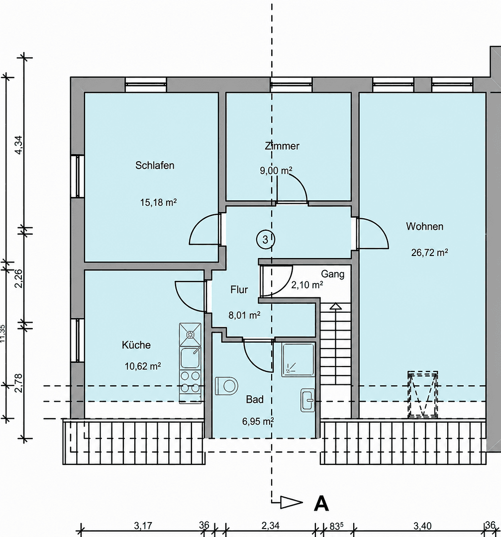 Pronájem bytu 3+1 77 m², Blumenthaler Weg 7, Grevenkrug, Šlesvicko-Holštýnsko Pronájem bytu 3+1 77 m², Blumenthaler Weg 7, Grevenkrug, Šlesvicko-Holštýnsko