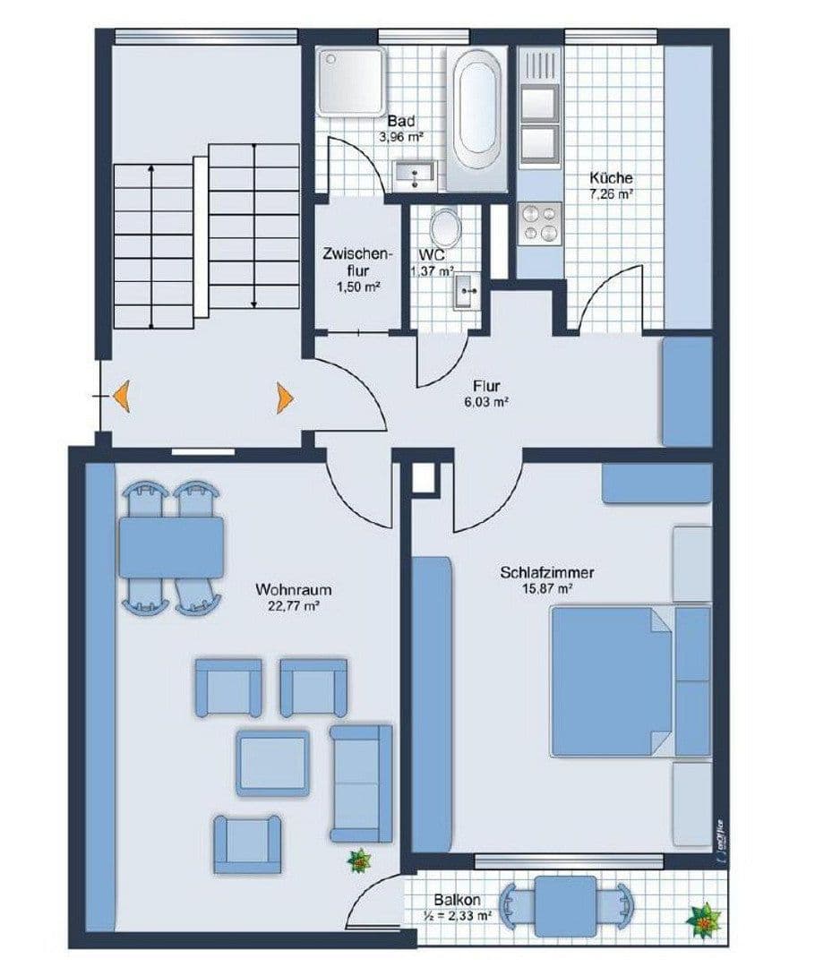 Pronájem bytu 2+1 60 m², Nürnberg, Bavorsko Pronájem bytu 2+1 60 m², Nürnberg, Bavorsko