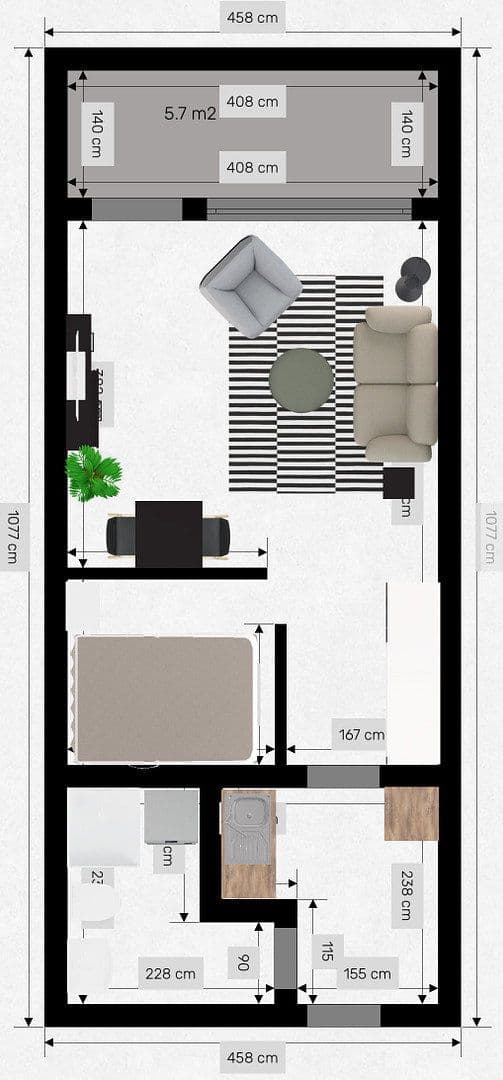 Pronájem bytu 1+1 35 m², Darmstädter Straße 1, Langen, Hessen Pronájem bytu 1+1 35 m², Darmstädter Straße 1, Langen, Hessen