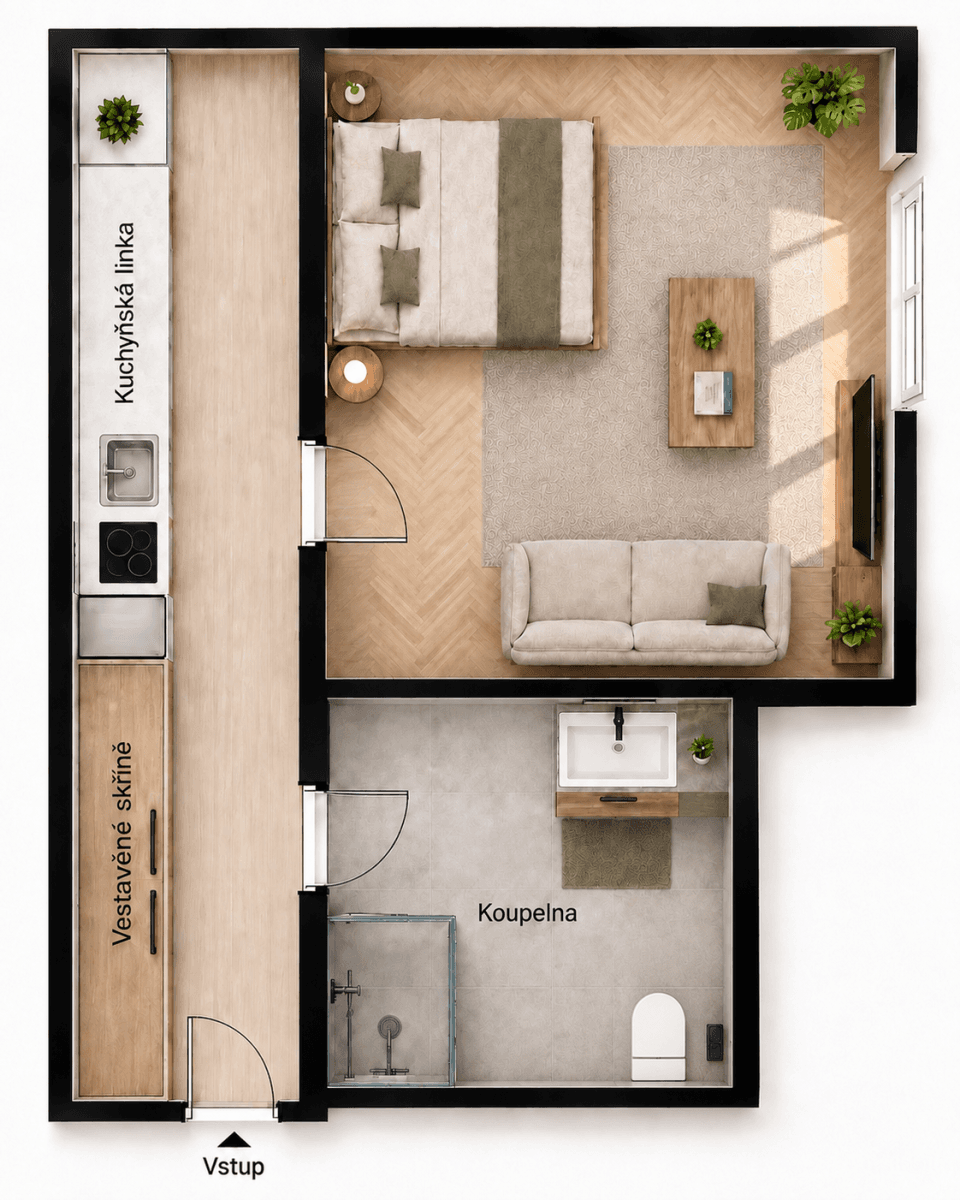 Pronájem bytu 1+kk 33 m², Gorazdovo náměstí, Olomouc, Olomoucký kraj Pronájem bytu 1+kk 33 m², Gorazdovo náměstí, Olomouc, Olomoucký kraj