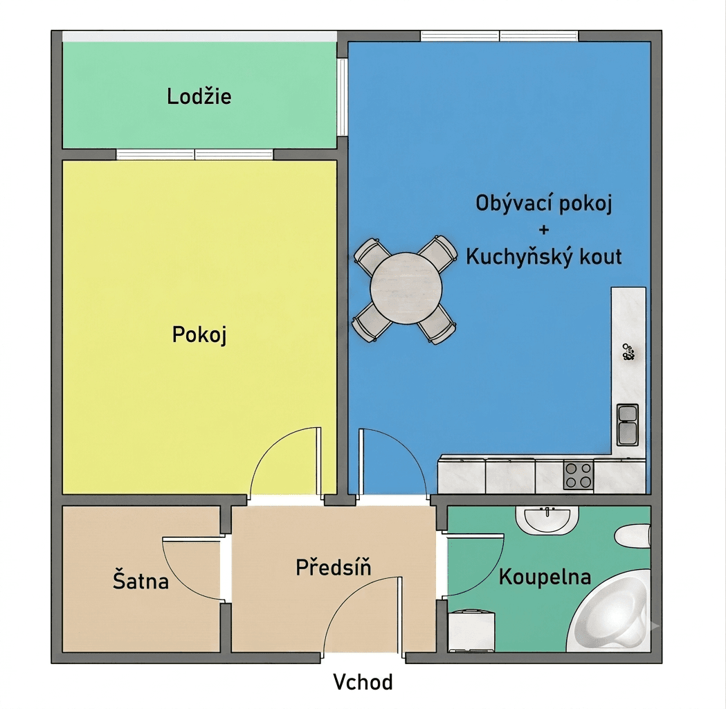 Pronájem bytu 2+kk 55 m², Špačková, Plzeň, Plzeňský kraj Pronájem bytu 2+kk 55 m², Špačková, Plzeň, Plzeňský kraj