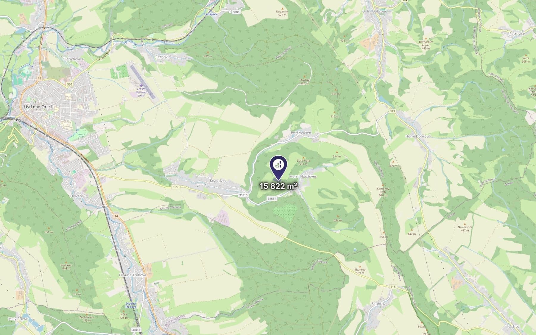 Prodej pozemku 15.822 m², Ústí nad Orlicí, Pardubický kraj Prodej pozemku 15.822 m², Ústí nad Orlicí, Pardubický kraj