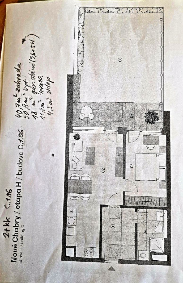 Pronájem bytu 2+kk 53 m², Za Pískovnou, Praha, Praha Pronájem bytu 2+kk 53 m², Za Pískovnou, Praha, Praha