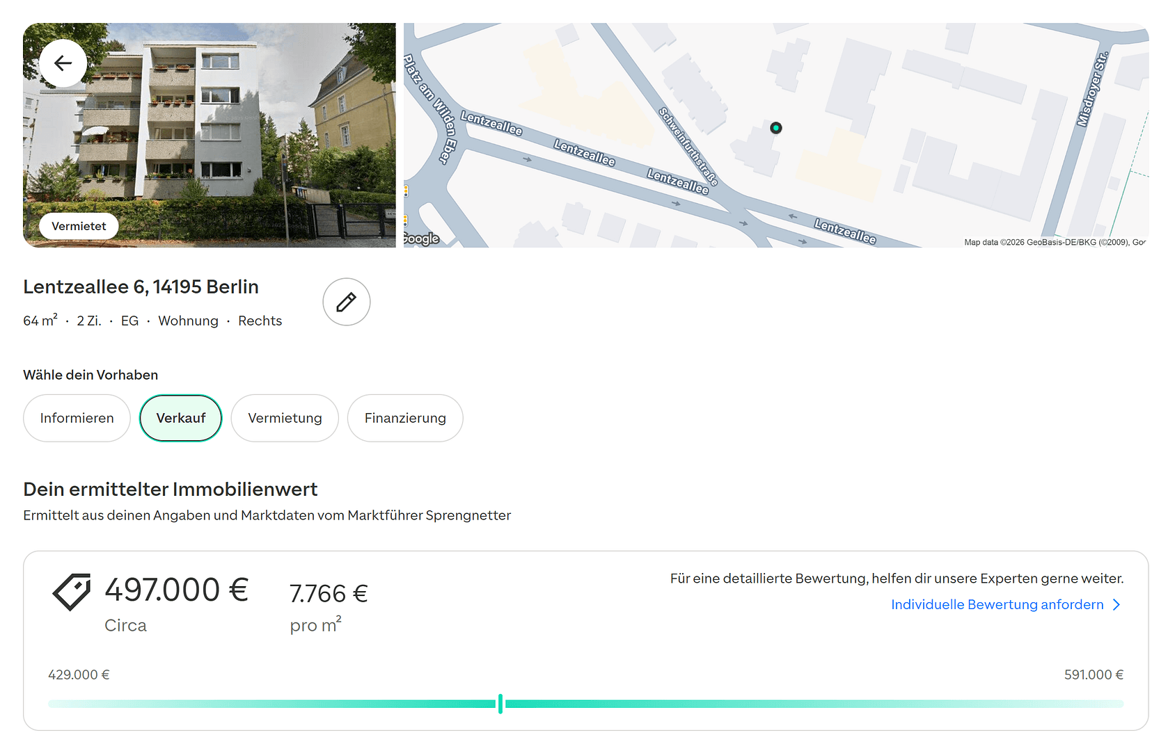Prodej bytu 2+1 64 m², Lentzeallee 6, Berlin, Berlín Prodej bytu 2+1 64 m², Lentzeallee 6, Berlin, Berlín