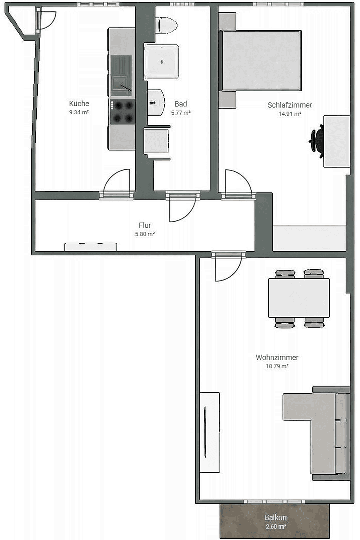 Prodej bytu 2+1 56 m², Wiesbaden, Hessen Prodej bytu 2+1 56 m², Wiesbaden, Hessen