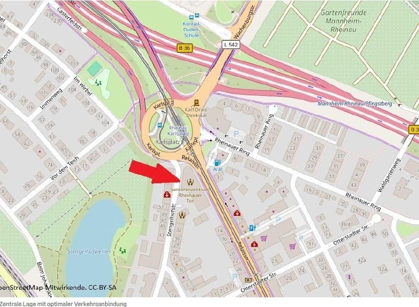 Pronájem bytu 2+1 58 m², Relaisstraße 2, Mannheim, Bádensko-Württembersko Pronájem bytu 2+1 58 m², Relaisstraße 2, Mannheim, Bádensko-Württembersko