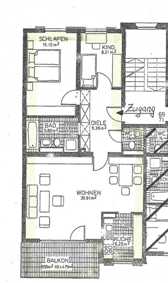 Pronájem bytu 3+1 82 m², Bad Tölz, Bavorsko Pronájem bytu 3+1 82 m², Bad Tölz, Bavorsko