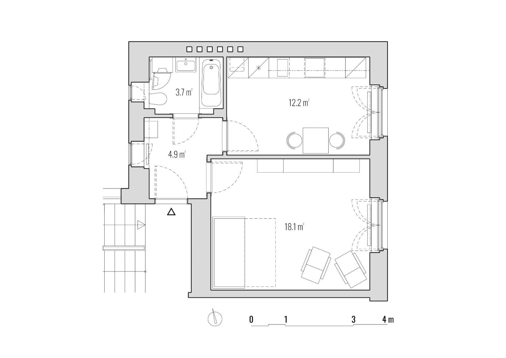Pronájem bytu 1+1 38 m², Na Malovance, Praha, Praha Pronájem bytu 1+1 38 m², Na Malovance, Praha, Praha