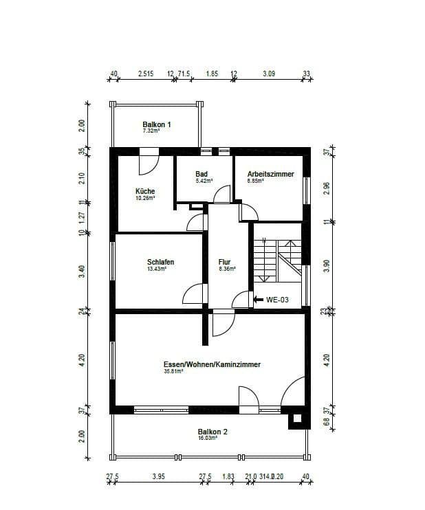 Pronájem bytu 3+1 98 m², Hartenauer Str. 45, Bickenbach, Hessen Pronájem bytu 3+1 98 m², Hartenauer Str. 45, Bickenbach, Hessen