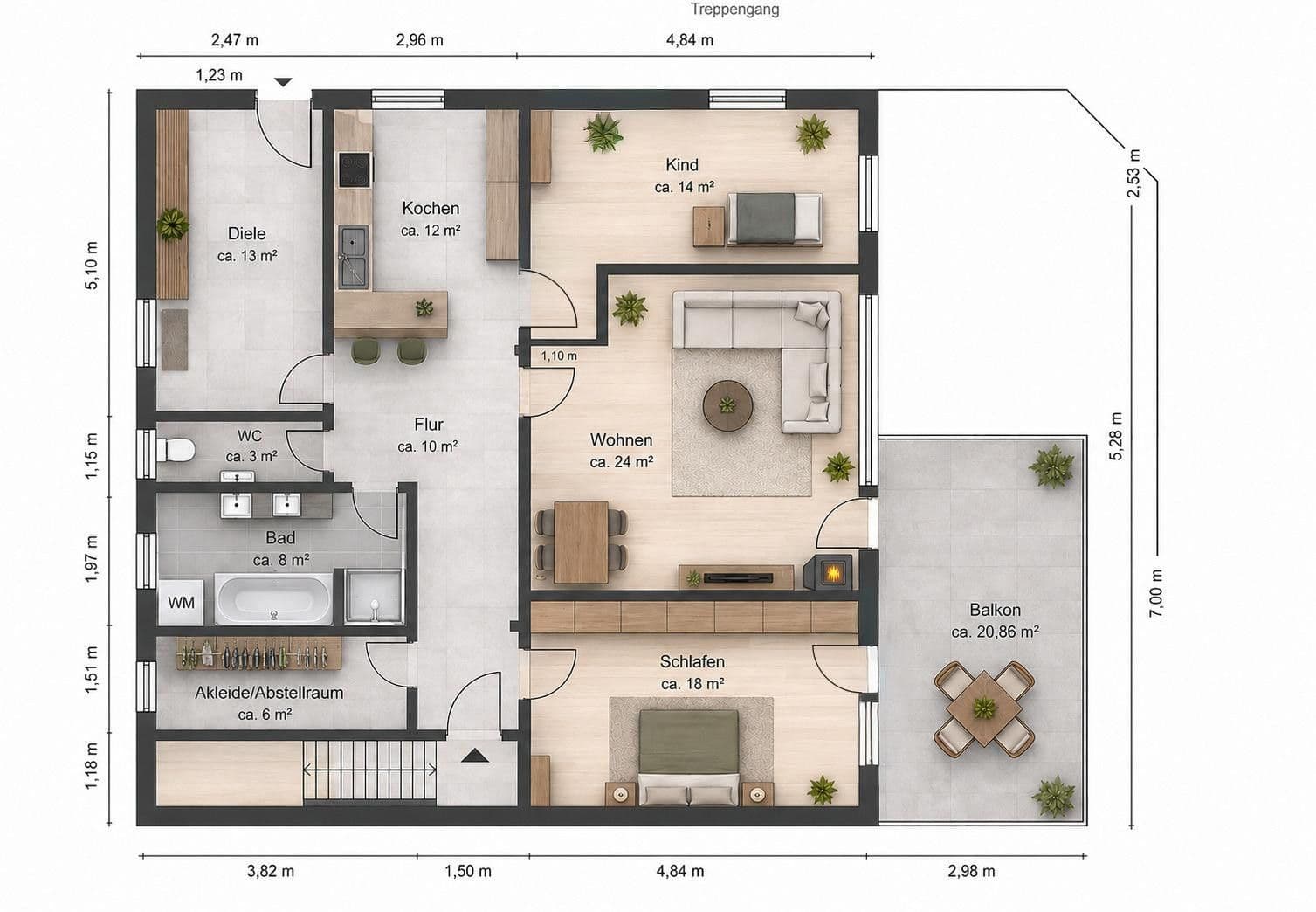 Prodej bytu 3+kk 118 m², Auenwald, Bádensko-Württembersko Prodej bytu 3+kk 118 m², Auenwald, Bádensko-Württembersko