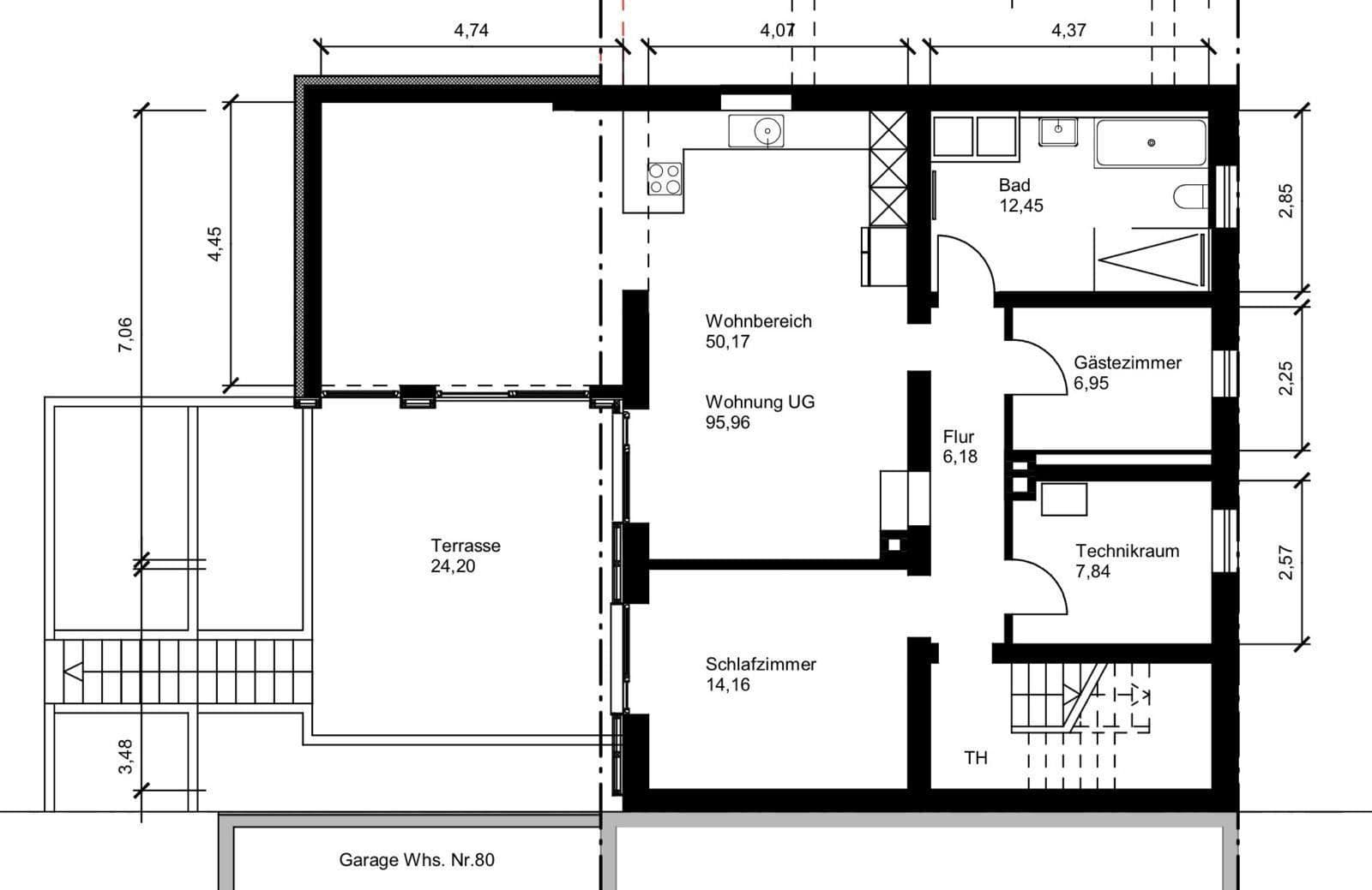 Pronájem bytu 2+kk 96 m², Stuttgart-Weilimdorf, Bádensko-Württembersko Pronájem bytu 2+kk 96 m², Stuttgart-Weilimdorf, Bádensko-Württembersko