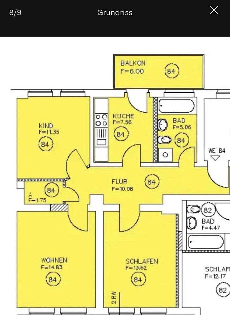Pronájem bytu 3+1 68 m², Große Diesdorfer Str. 8, Magdeburg, Sasko-Anhaltsko Pronájem bytu 3+1 68 m², Große Diesdorfer Str. 8, Magdeburg, Sasko-Anhaltsko