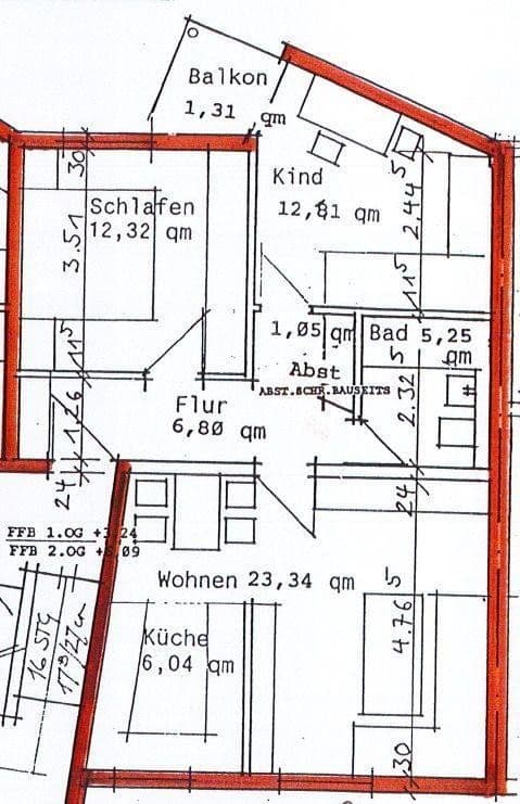 Pronájem bytu 3+1 69 m², Ziegelei 16, Aßlar, Hessen Pronájem bytu 3+1 69 m², Ziegelei 16, Aßlar, Hessen