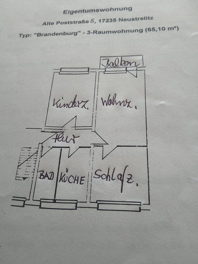 Prodej bytu 3+1 65 m², Nové Střelice, Mecklenburg-Vorpommern Prodej bytu 3+1 65 m², Nové Střelice, Mecklenburg-Vorpommern