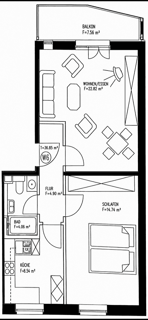 Pronájem bytu 2+1 59 m², Hans Sachs Straße 11, Cvikov, Sasko Pronájem bytu 2+1 59 m², Hans Sachs Straße 11, Cvikov, Sasko