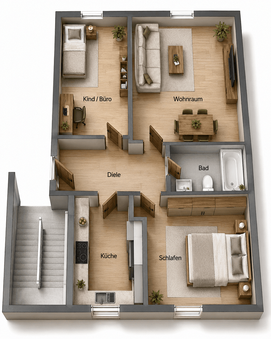 Pronájem bytu 3+1 55 m², Mönchengladbach, Severní Porýní-Vestfálsko Pronájem bytu 3+1 55 m², Mönchengladbach, Severní Porýní-Vestfálsko