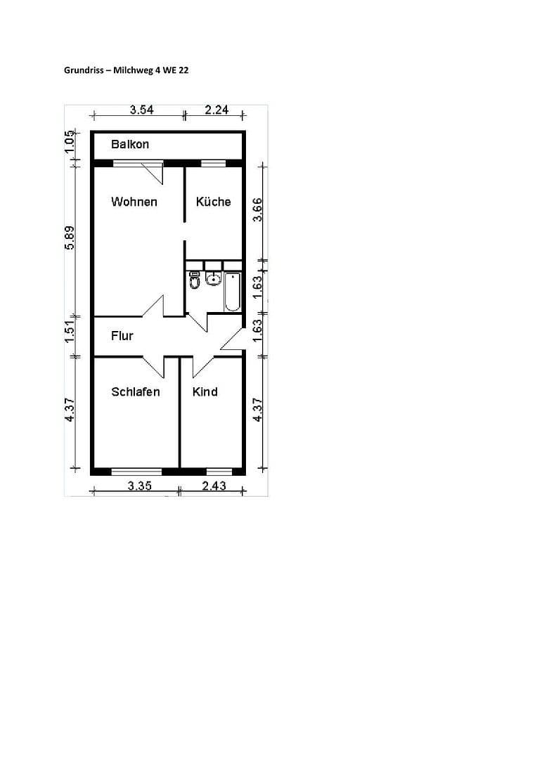 Pronájem bytu 3+1 71 m², Milchweg 4, Magdeburg, Sasko-Anhaltsko Pronájem bytu 3+1 71 m², Milchweg 4, Magdeburg, Sasko-Anhaltsko