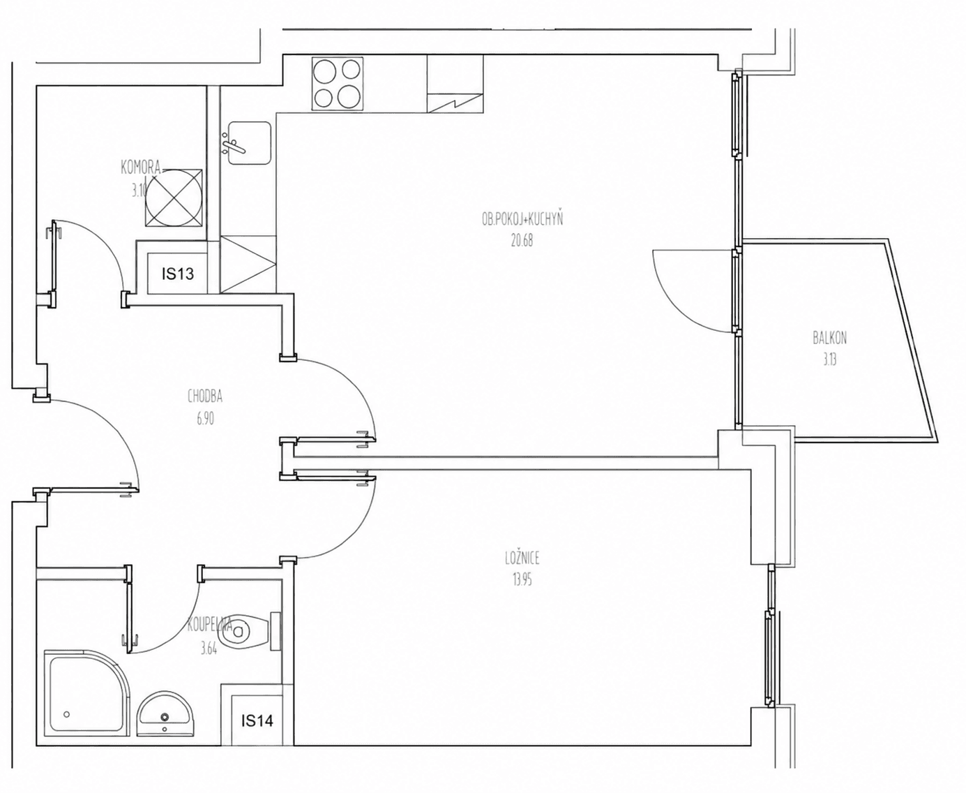 Prodej bytu 2+kk 53 m², Leopoldova, Praha, Praha Prodej bytu 2+kk 53 m², Leopoldova, Praha, Praha