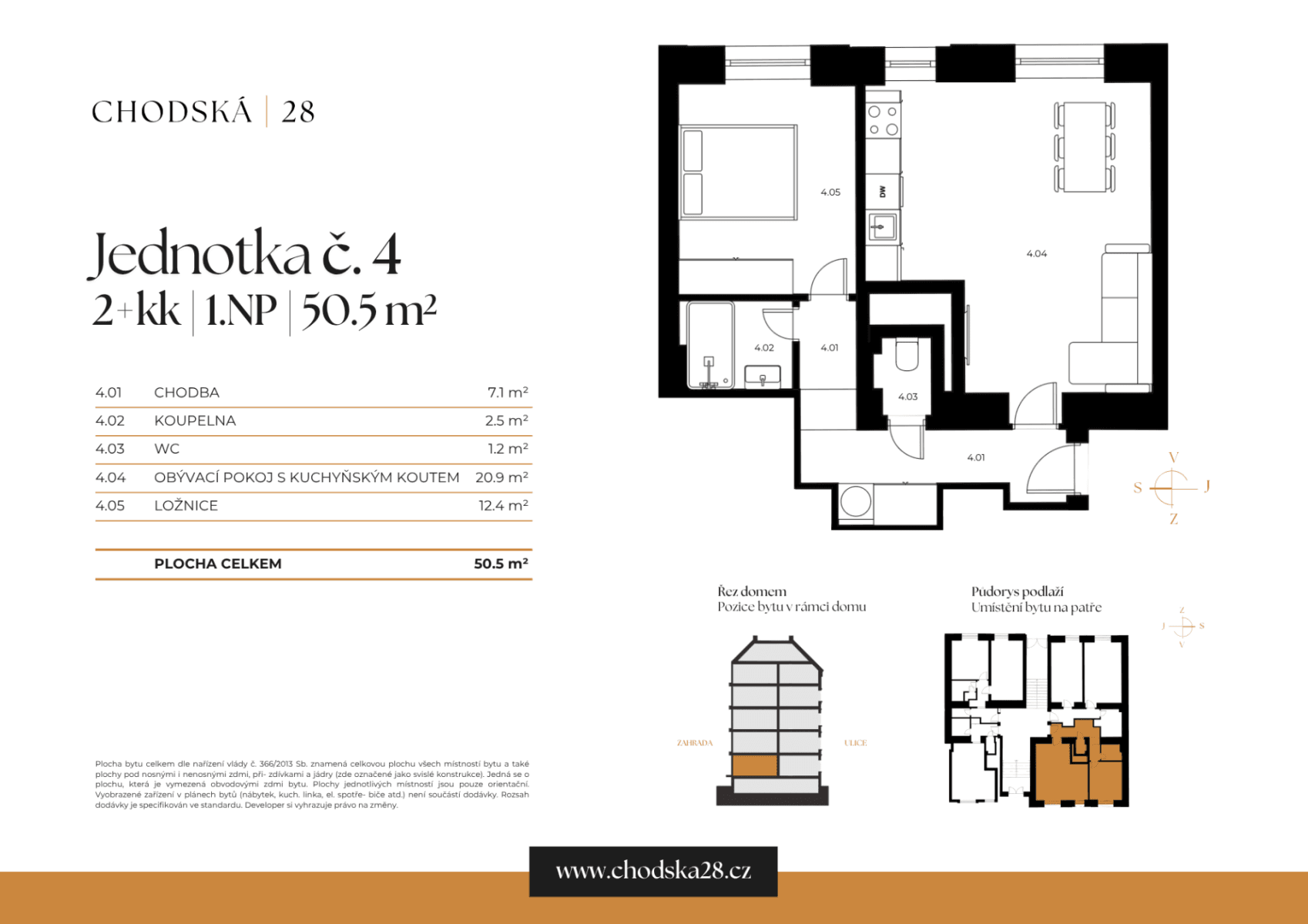 Prodej bytu 2+kk 51 m², Chodská, Praha, Praha Prodej bytu 2+kk 51 m², Chodská, Praha, Praha