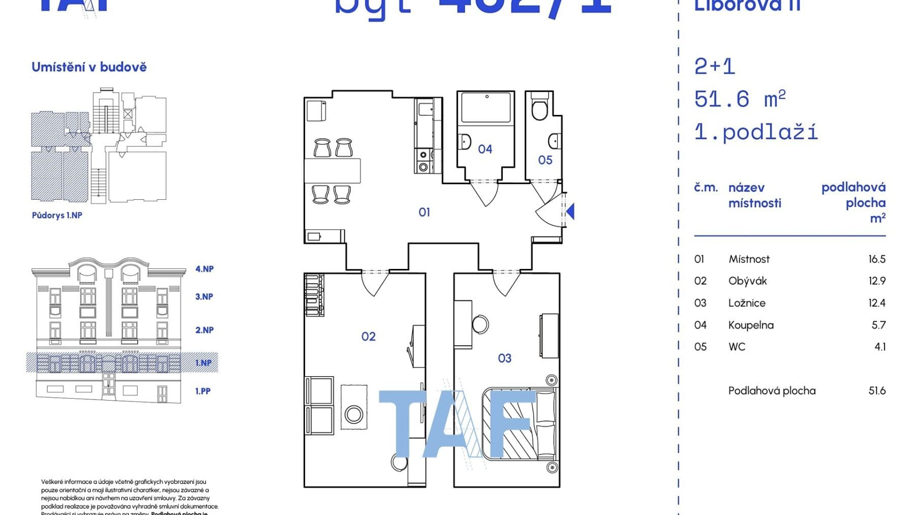 Prodej bytu 2+1 52 m², Liborova, Praha, Praha Prodej bytu 2+1 52 m², Liborova, Praha, Praha