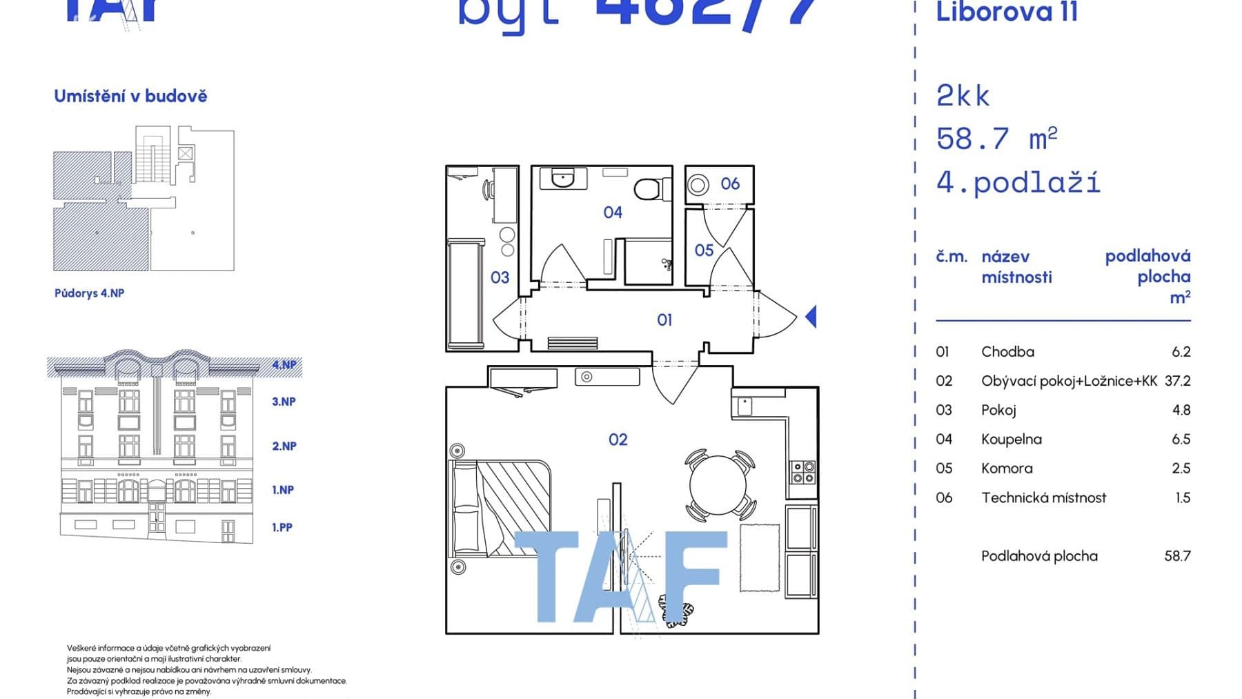 Prodej bytu 2+kk 59 m², Liborova, Praha, Praha Prodej bytu 2+kk 59 m², Liborova, Praha, Praha