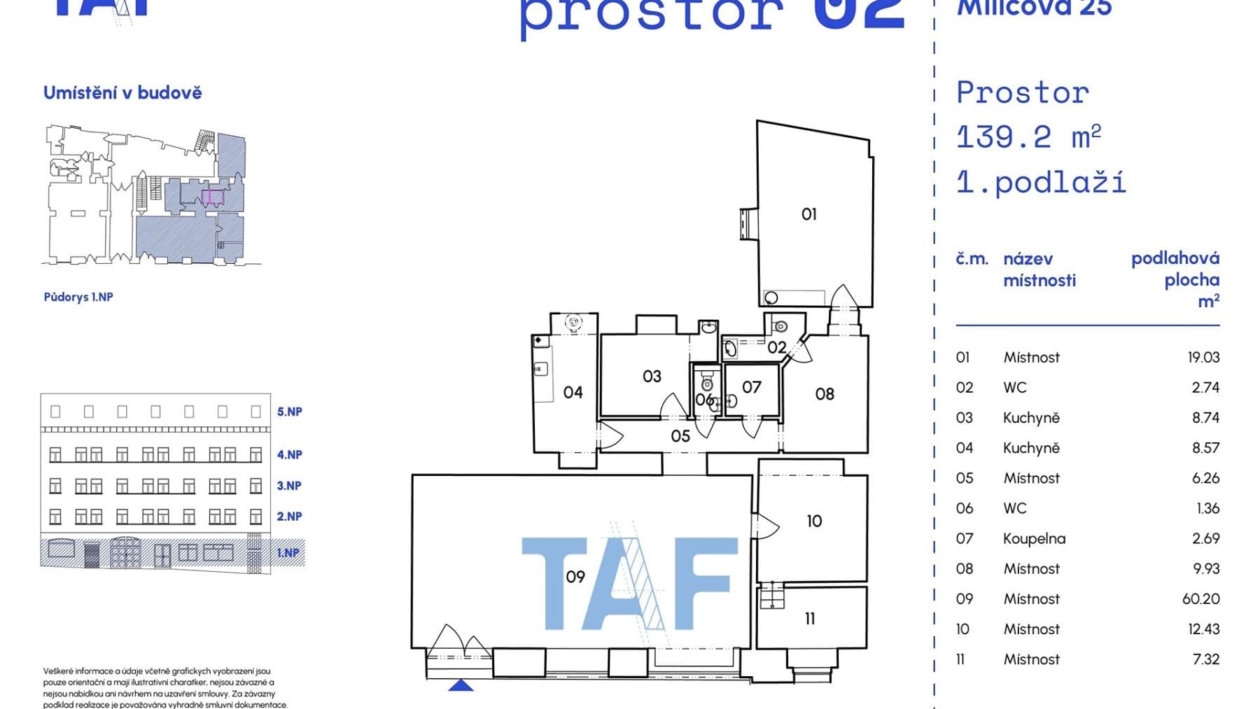 Prodej nebytového prostoru 139 m², Milíčova, Praha, Praha Prodej nebytového prostoru 139 m², Milíčova, Praha, Praha