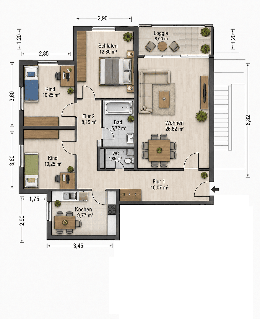 Prodej bytu 4+1 98 m², Braunschweig, Dolní Sasko Prodej bytu 4+1 98 m², Braunschweig, Dolní Sasko