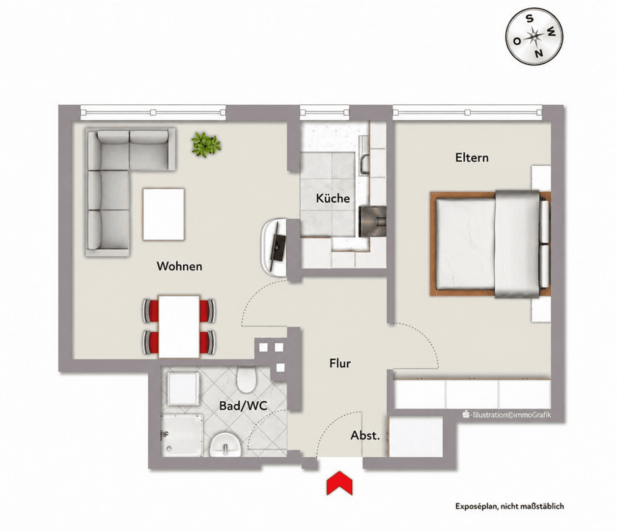 Pronájem bytu 2+1 54 m², Schöpfstraße 9, Nürnberg, Bavorsko Pronájem bytu 2+1 54 m², Schöpfstraße 9, Nürnberg, Bavorsko