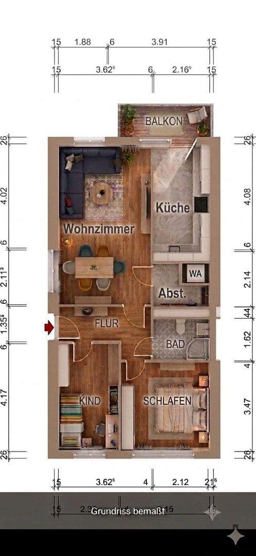 Pronájem bytu 3+1 69 m², Faleska Meinig Str. 12, Chemnitz, Sasko Pronájem bytu 3+1 69 m², Faleska Meinig Str. 12, Chemnitz, Sasko