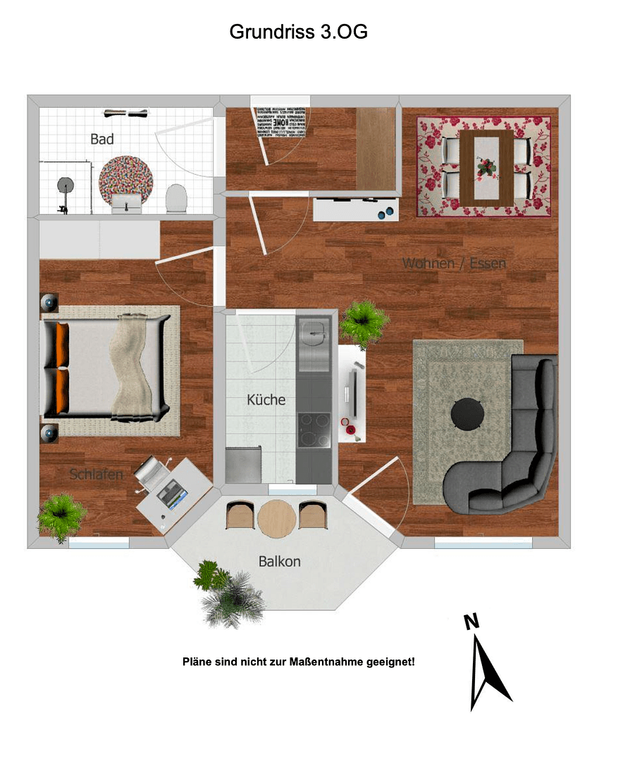 Pronájem bytu 2+1 55 m², Nürnberg, Bavorsko Pronájem bytu 2+1 55 m², Nürnberg, Bavorsko