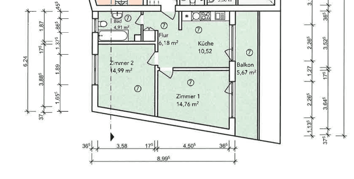 Pronájem bytu 2+1 58 m², 2-Zimmer-Wohnung mit Balkon in guter Lage von Mannheim-Sandhofen, Mannheim, Bádensko-Württembersko Pronájem bytu 2+1 58 m², 2-Zimmer-Wohnung mit Balkon in guter Lage von Mannheim-Sandhofen, Mannheim, Bádensko-Württembersko