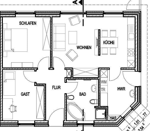 Pronájem domu 83 m², pozemek 298 m², Weener, Dolní Sasko Pronájem domu 83 m², pozemek 298 m², Weener, Dolní Sasko
