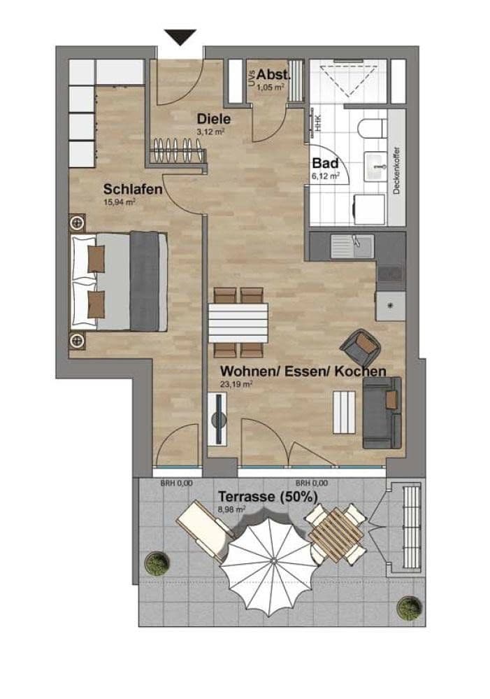 Pronájem bytu 2+1 59 m², Frankfurt, Hessen Pronájem bytu 2+1 59 m², Frankfurt, Hessen