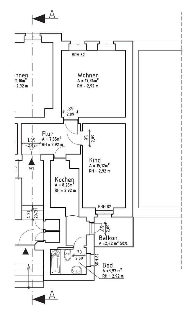 Pronájem bytu 2+1 55 m², Augustusburger Straße 54, Flöha, Sasko Pronájem bytu 2+1 55 m², Augustusburger Straße 54, Flöha, Sasko