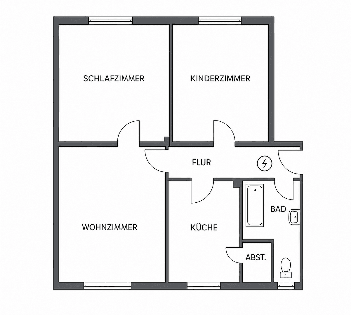 Pronájem bytu 3+1 72 m², Wuppertal, Severní Porýní-Vestfálsko Pronájem bytu 3+1 72 m², Wuppertal, Severní Porýní-Vestfálsko