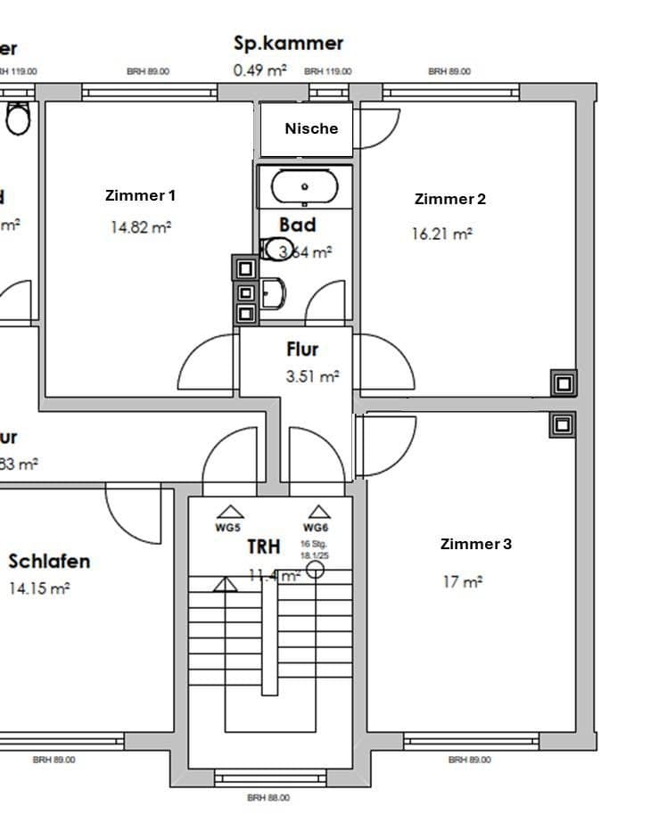 Pronájem bytu 3+1 56 m², Nordstrasse 42, Velbert, Severní Porýní-Vestfálsko Pronájem bytu 3+1 56 m², Nordstrasse 42, Velbert, Severní Porýní-Vestfálsko