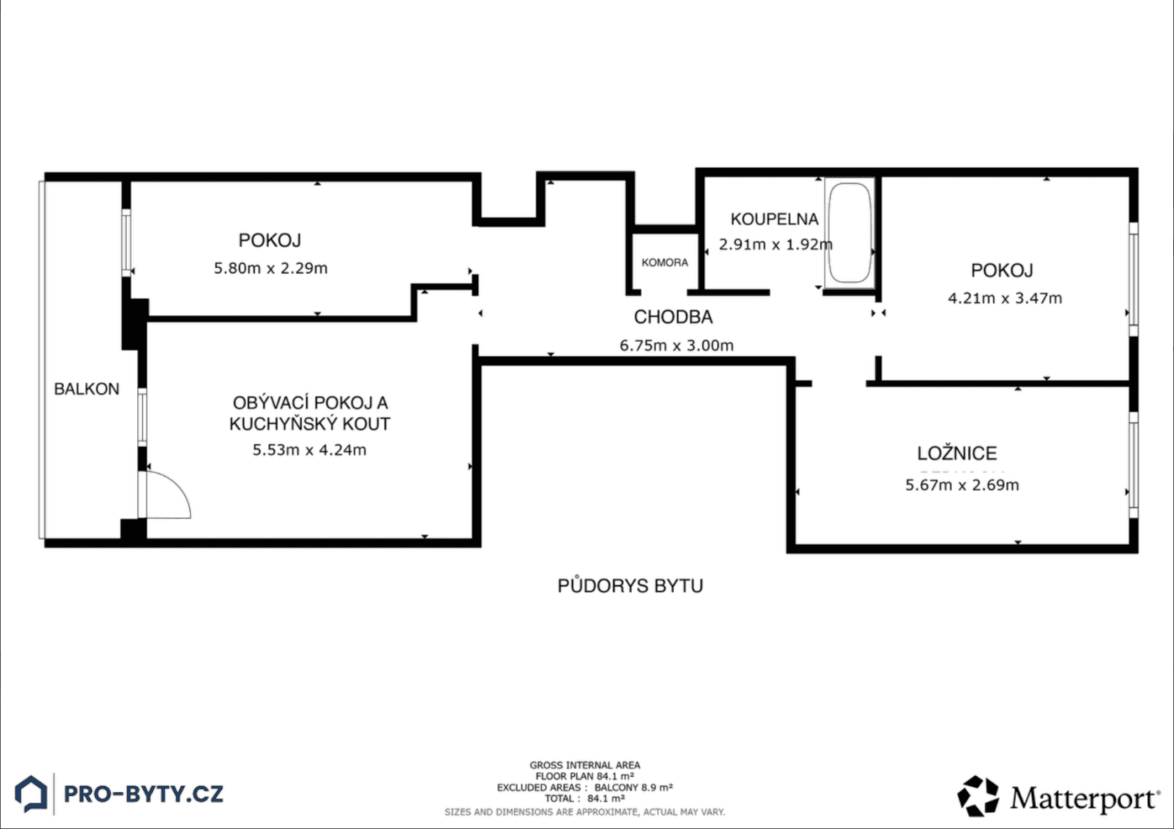 Prodej bytu 4+kk 83 m², Přecechtělova, Praha, Praha Prodej bytu 4+kk 83 m², Přecechtělova, Praha, Praha