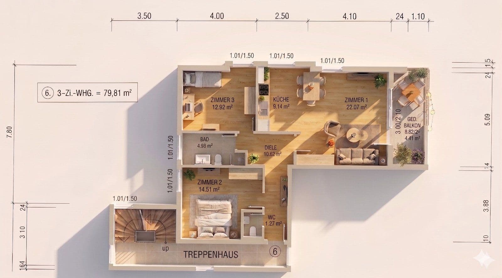 Prodej bytu 3+1 80 m², Lutherstraße 9c, Großröhrsdorf, Sasko Prodej bytu 3+1 80 m², Lutherstraße 9c, Großröhrsdorf, Sasko