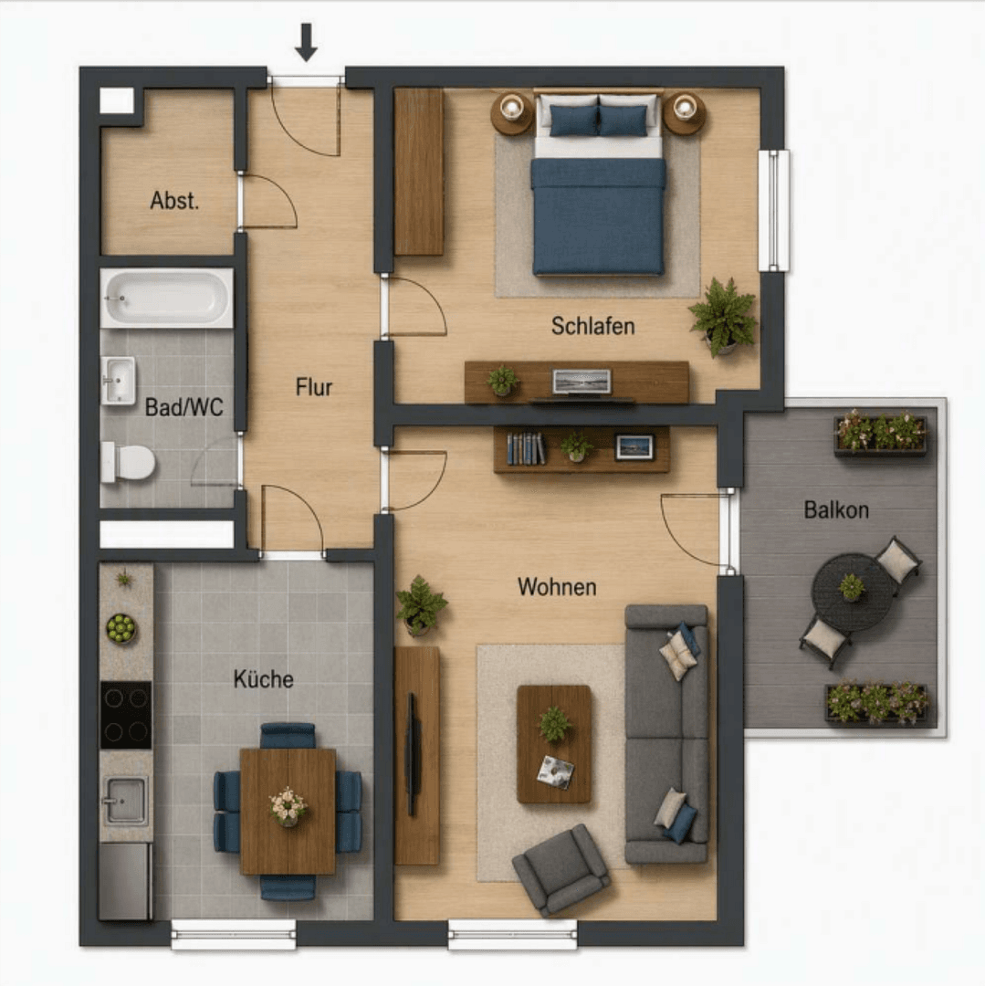 Pronájem bytu 2+1 68 m², Krokodilweg 40, Stuttgart, Bádensko-Württembersko Pronájem bytu 2+1 68 m², Krokodilweg 40, Stuttgart, Bádensko-Württembersko