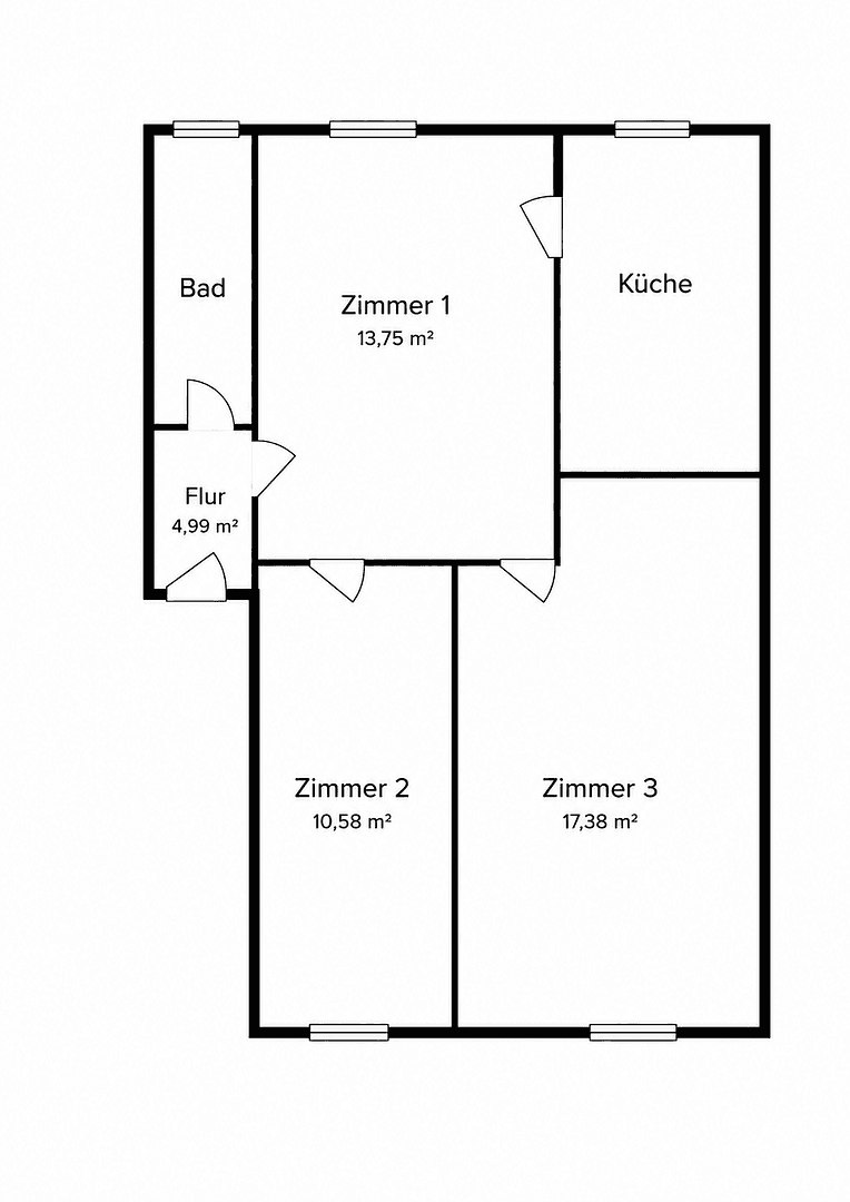 Pronájem bytu 3+1 52 m², Voerstestraße 18, Castrop-Rauxel, Severní Porýní-Vestfálsko Pronájem bytu 3+1 52 m², Voerstestraße 18, Castrop-Rauxel, Severní Porýní-Vestfálsko