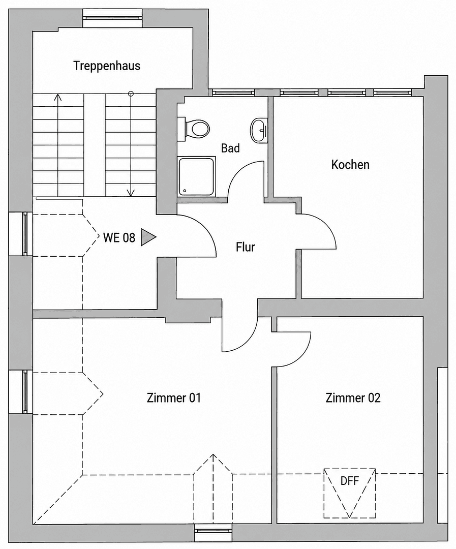 Pronájem bytu 2+1 47 m², Hülser Straße 54, Krefeld, Severní Porýní-Vestfálsko Pronájem bytu 2+1 47 m², Hülser Straße 54, Krefeld, Severní Porýní-Vestfálsko