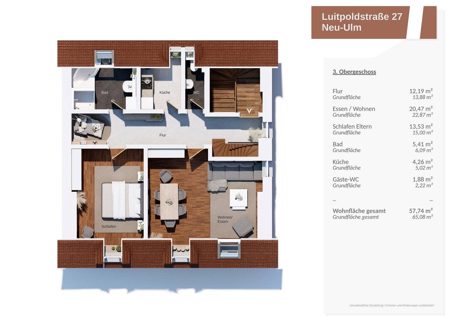 Prodej bytu 3+1 78 m², Luitpoldstr., Neu-Ulm, Bavorsko Prodej bytu 3+1 78 m², Luitpoldstr., Neu-Ulm, Bavorsko
