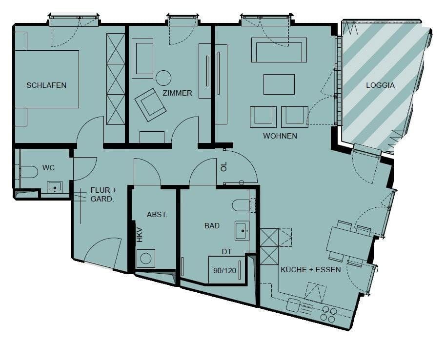 Pronájem bytu 3+1 91 m², Lübeck, Šlesvicko-Holštýnsko Pronájem bytu 3+1 91 m², Lübeck, Šlesvicko-Holštýnsko