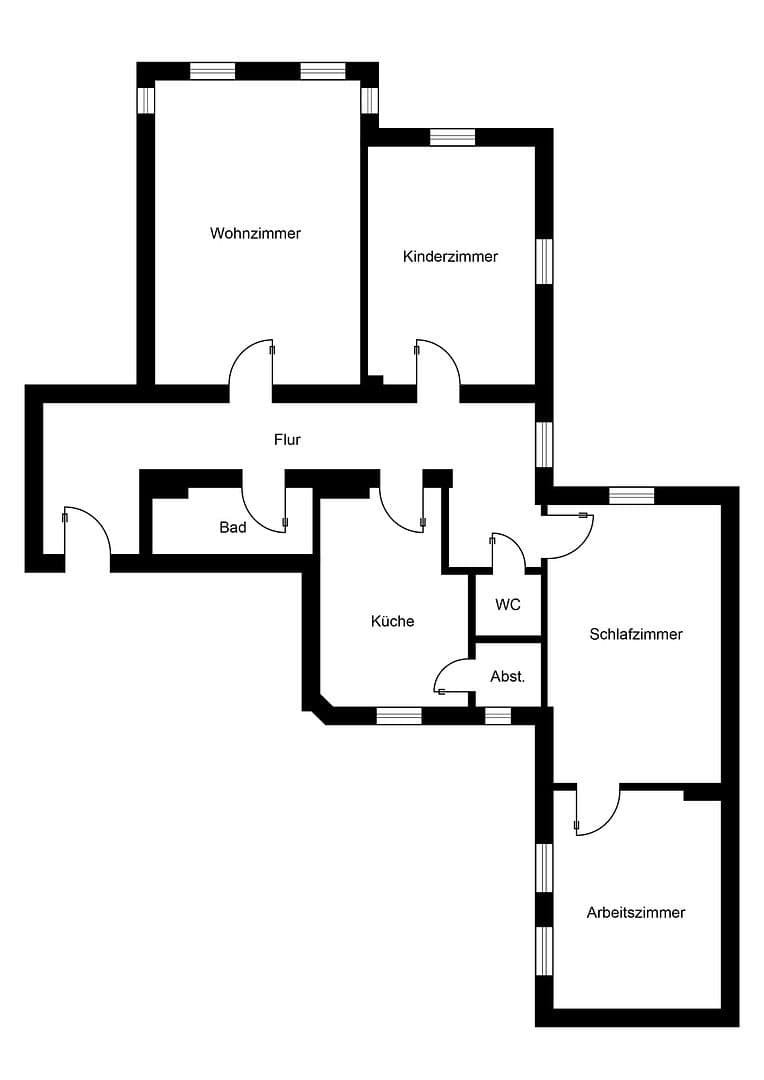 Pronájem bytu 4+1 93 m², Röpziger Straße 6, Halle (Saale), Sasko-Anhaltsko Pronájem bytu 4+1 93 m², Röpziger Straße 6, Halle (Saale), Sasko-Anhaltsko