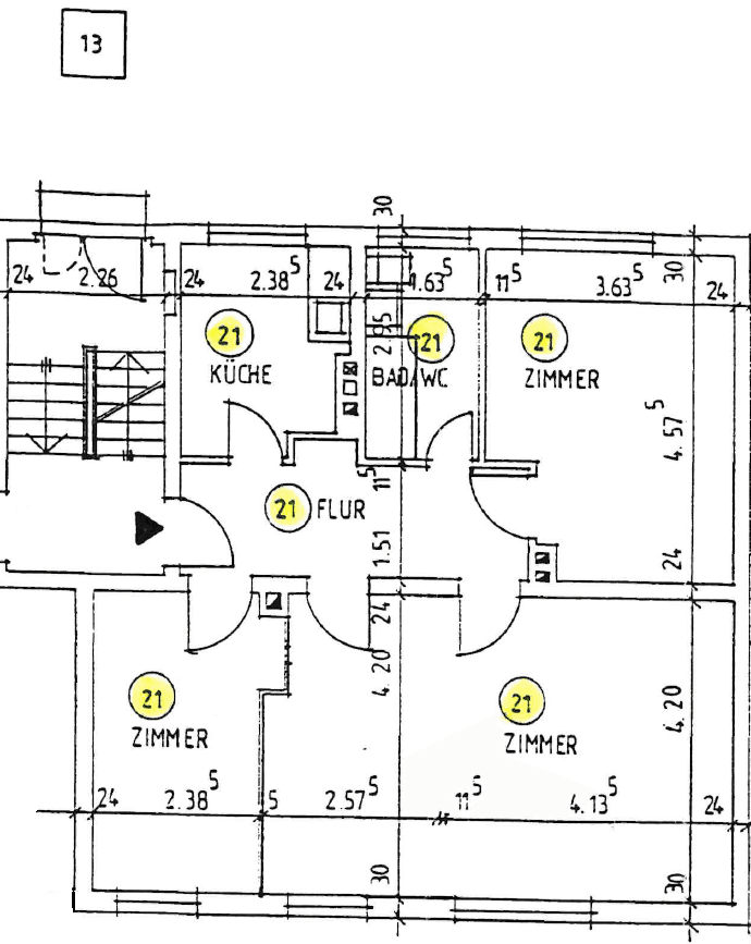 Pronájem bytu 3+1 72 m², Salzgitter, Dolní Sasko Pronájem bytu 3+1 72 m², Salzgitter, Dolní Sasko