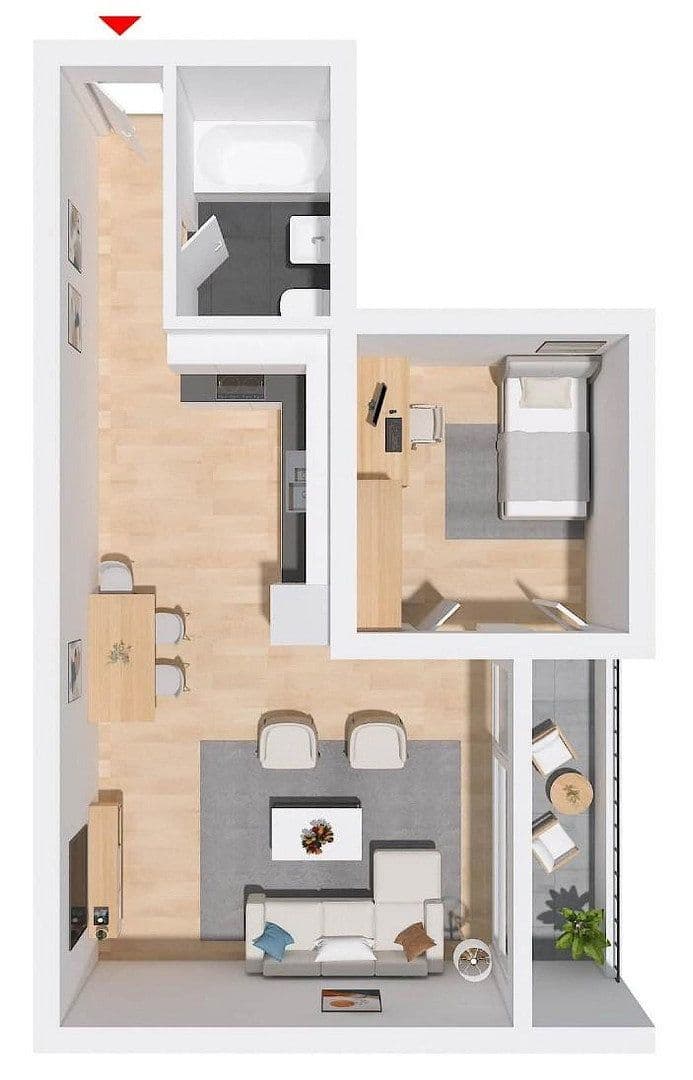 Pronájem bytu 2+1 54 m², Burloer Weg 157, Bocholt, Severní Porýní-Vestfálsko Pronájem bytu 2+1 54 m², Burloer Weg 157, Bocholt, Severní Porýní-Vestfálsko